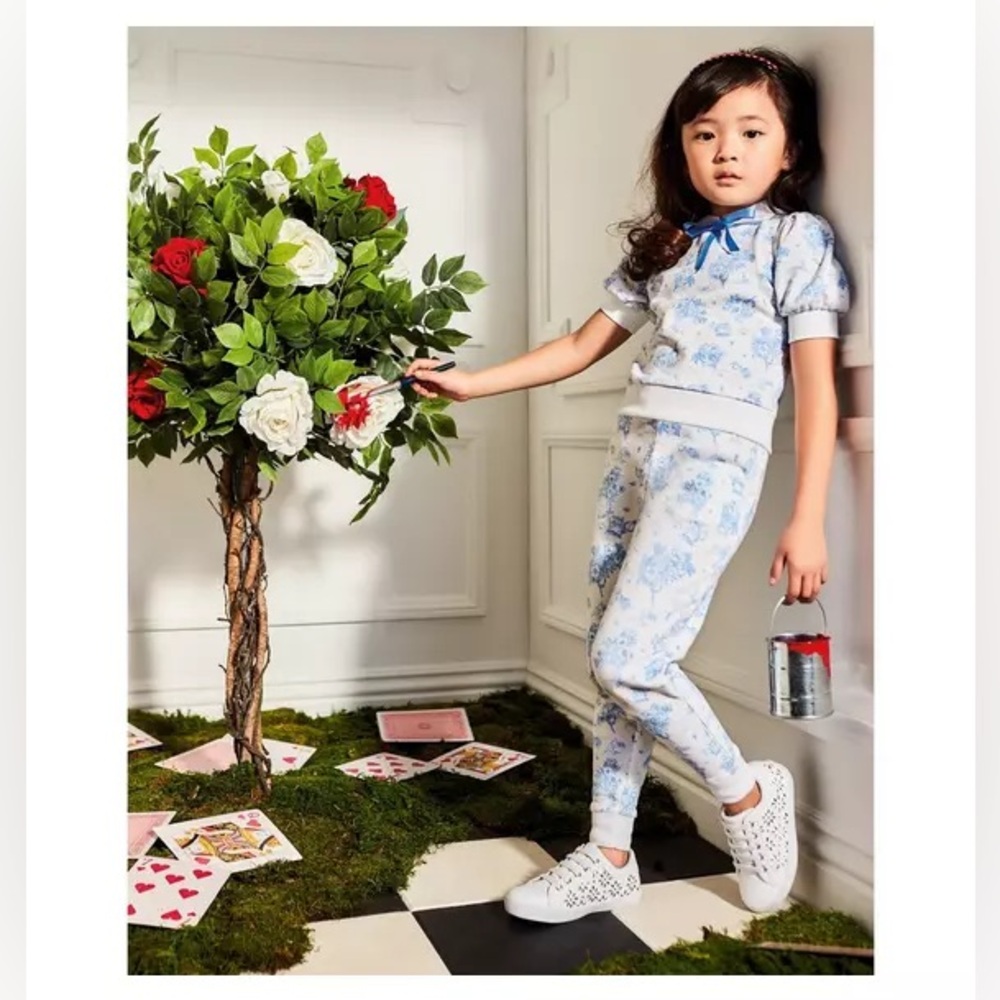 Disney x Janie and Jack Alice in Wonderland Toile Print Sweatpants (RARE) Size 7